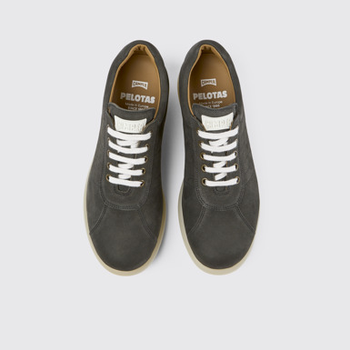 Overhead view of Pelotas Gray Nubuck Oxford Sneaker for Men