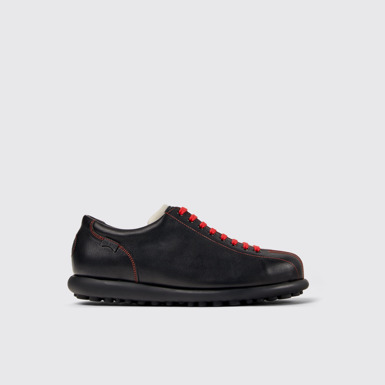 Side view of Twins Multicolored leather shoe for men