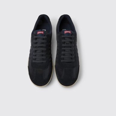 Overhead view of Pelotas XLite Navy textile and nubuck shoes for men