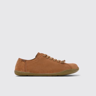 Side view of Peu Red Nubuck Shoe for Women.