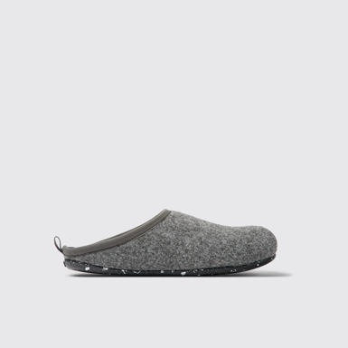 Side view of Wabi Gray Slippers for Women