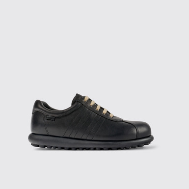 Side view of Pelotas Black Leather Women's Shoe.