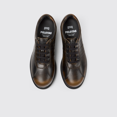 Overhead view of Pelotas Bi-color Leather Shoes for Women