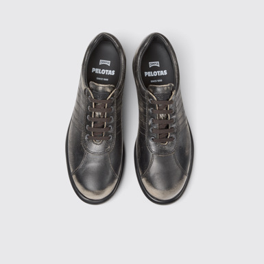 Overhead view of Pelotas Bi-color Leather Shoes for Women
