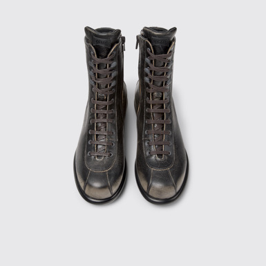 Overhead view of Pelotas Bi-color Leather Boots for Women