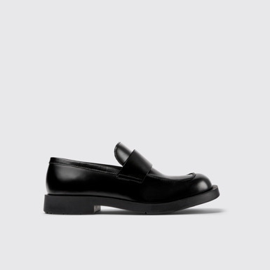 Side view of MIL 1978 Black Leather Loafers