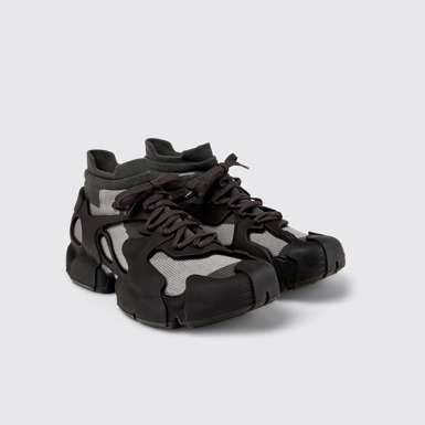 Front view of Tossu Gray Caged Sneakers