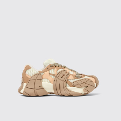 Side view of Tormenta Beige and white sneakers