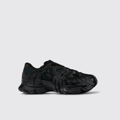 Side view of Tormenta Black Textile Sneakers