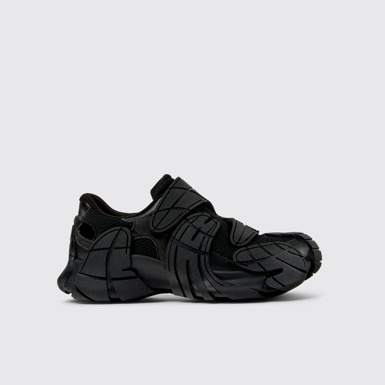 Side view of Tormenta Black Textile Sneakers