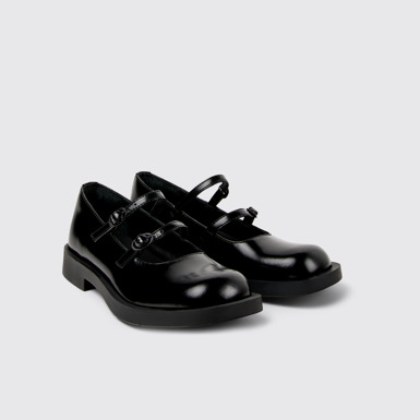 Front view of MIL 1978 Black Leather Shoe