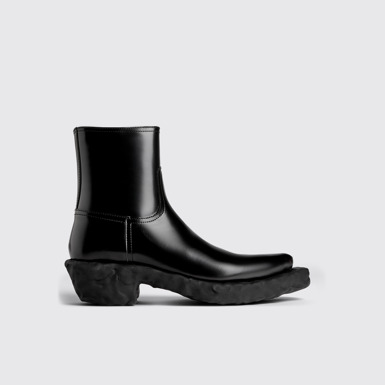 Venga Schwarze Lederboots