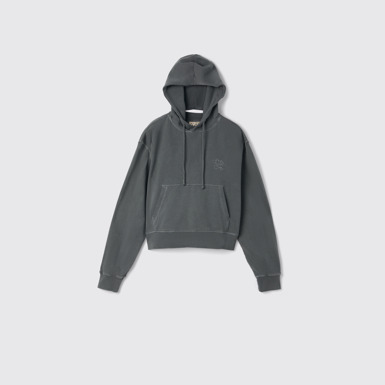 Hoodie Sweat à capuche en coton bio gris
