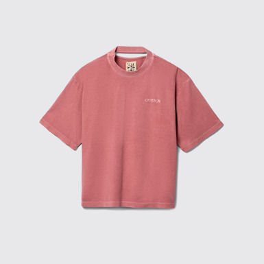 Side view of T-Shirt Red Cotton T-shirt