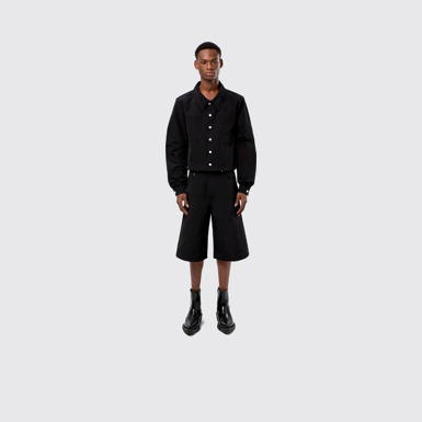 Tech Shirt Black Cotton/Nylon Shirt