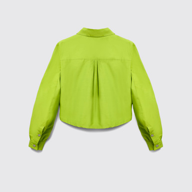 Back view of Tech Shirt Green Cotton/Nylon Shirt