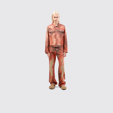 Denim Jacket Burnt Orange Denim Jacket