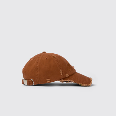 Cap Gorra amb vora distorsionada i descolorida de color terracota difuminat