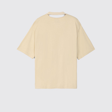 Back view of T-Shirt Faded Sand Boxy T-shirt