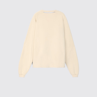 Crewneck Jersei de cotó orgànic de color sorra difuminat