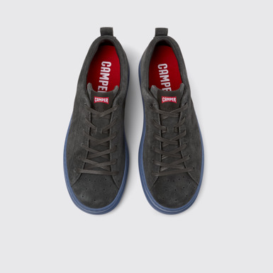 Runner Szare sneakersy męskie z nubuku.