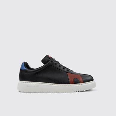 Side view of Twins Multicolor Leather Sneakers for Men.
