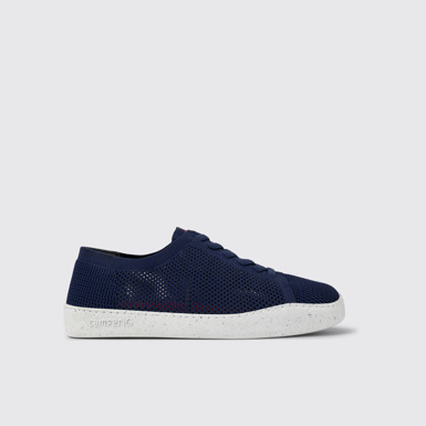 Side view of Peu Touring Blue Recycled PET Men's Shoes.