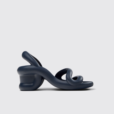 Side view of Kobarah Blue Sandals for Men.