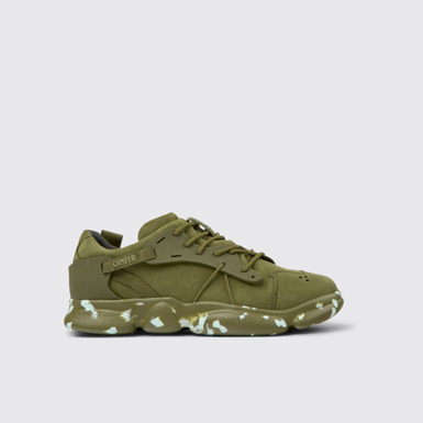 Side view of Karst Green Nubuck/Textile Sneaker for Men