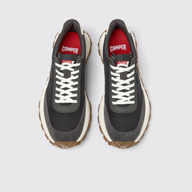Overhead view of Drift Trail VIBRAM Multicolor Recycled PET and Nubuck Sneakers for Men.