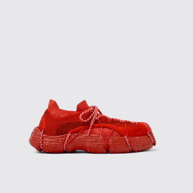 Side view of ROKU Red Sneaker for Men