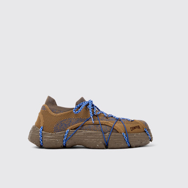 Side view of ROKU Brown Sneaker for Men