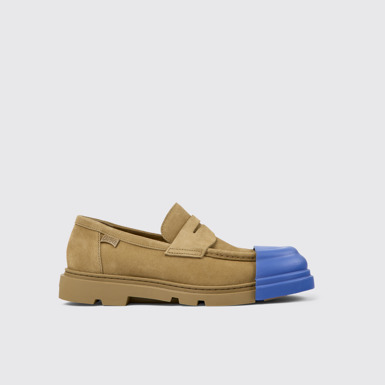 Side view of Junction Brown Nubuck Moccasin for Men