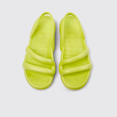 Overhead view of Kobarah Flat Yellow Sandal.