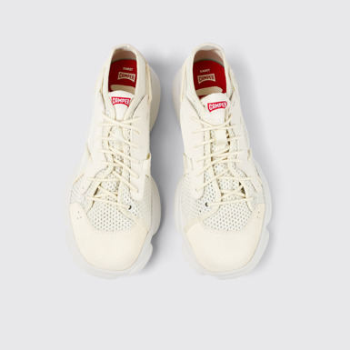 Overhead view of Karst White Textile Sneaker for Men