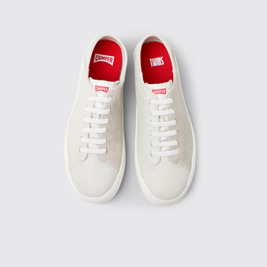 Overhead view of Twins Multicolor Nubuck Leather Shoes for Men.