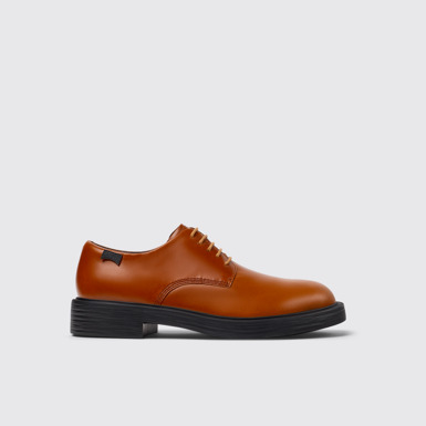 Side view of Dean Brown Leather Men's Shoe.