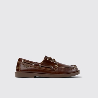 Side view of Don Brown Leather Moccasin/Nautical Shoes for Men.