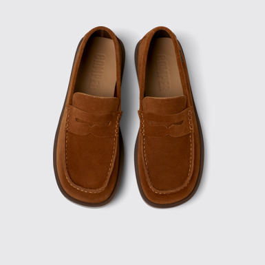 Overhead view of Don Brown Nubuck Shoes for Men.