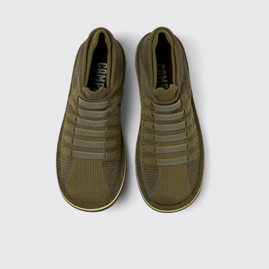 Overhead view of Beetle Multicolor Recycled PET Knit Shoes for Men.