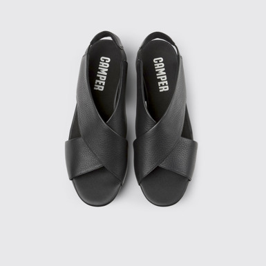 Overhead view of Balloon Black women’s sandal