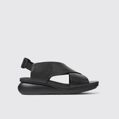 Side view of Balloon Black women’s sandal