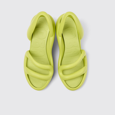 Overhead view of Kobarah Yellow unisex Sandal
