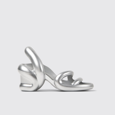 Side view of Kobarah Silver unisex Sandal