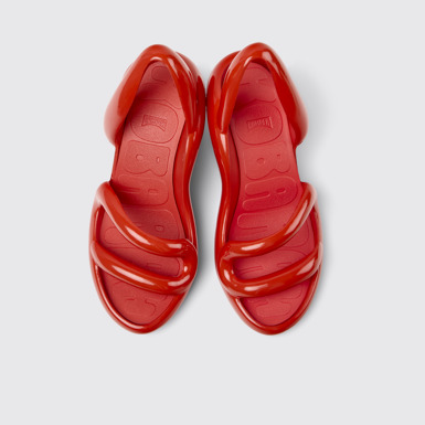 Overhead view of Kobarah Red unisex Sandal