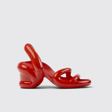 Side view of Kobarah Red unisex Sandal