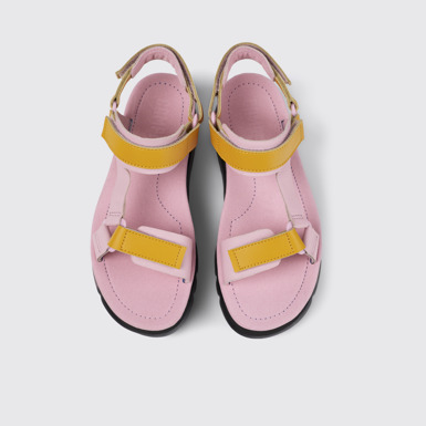 Oruga Up Sandalia de piel multicolor para mujer