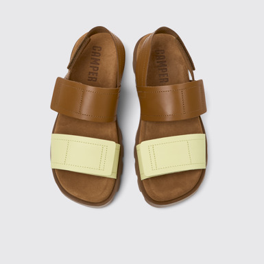 Overhead view of Brutus Sandal Multicolor Leather Sandals for Women.