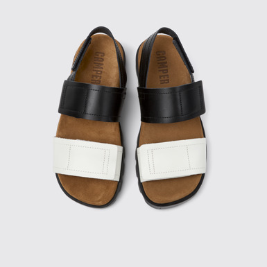 Overhead view of Brutus Sandal Multicolor Leather Sandals for Women.