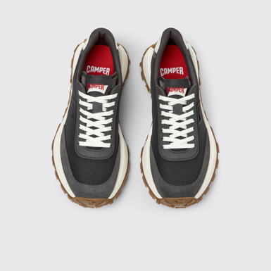 Overhead view of Drift Trail VIBRAM Multicolor Recycled PET and Nubuck Sneakers for Women.